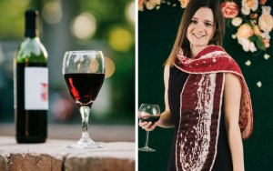 Merlot and Wine Wave Scarf