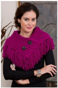 Knit Fringe Cowl