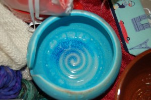 sea glass yarn bowl