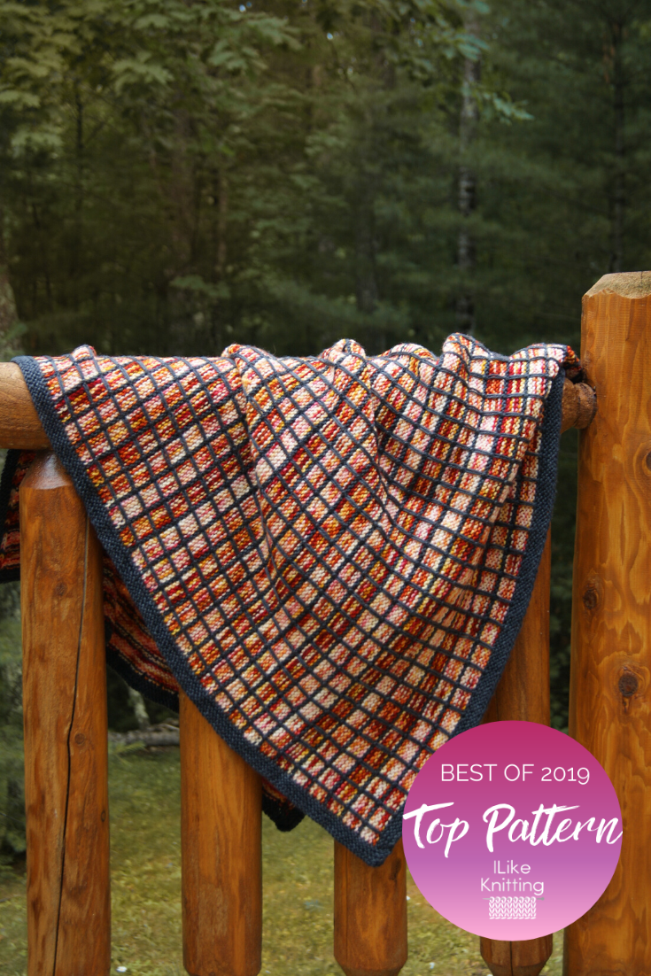 Bonfire Plaid Blanket I Like Knitting