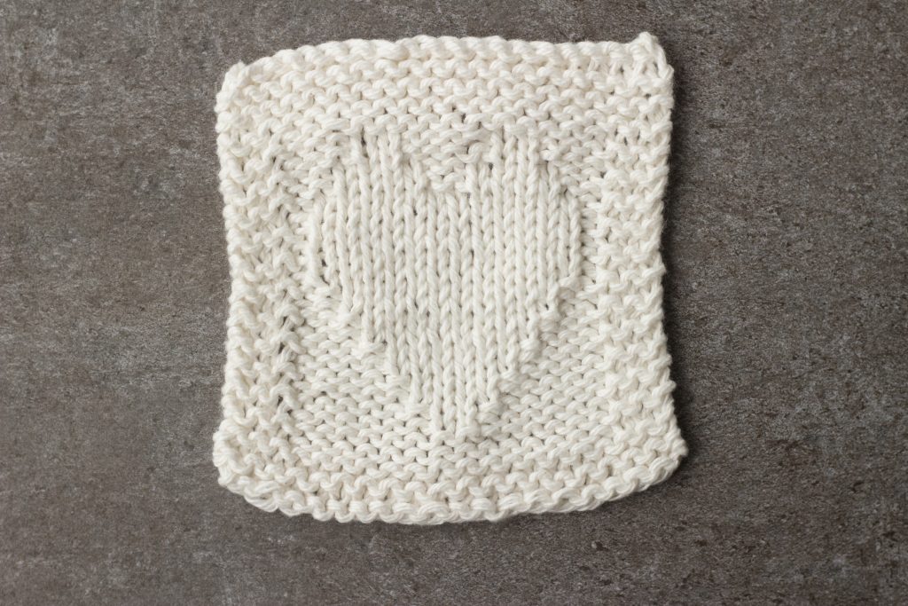 Reverse Stockinette Stitch Heart