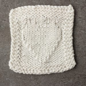 Reverse Stockinette Stitch Heart