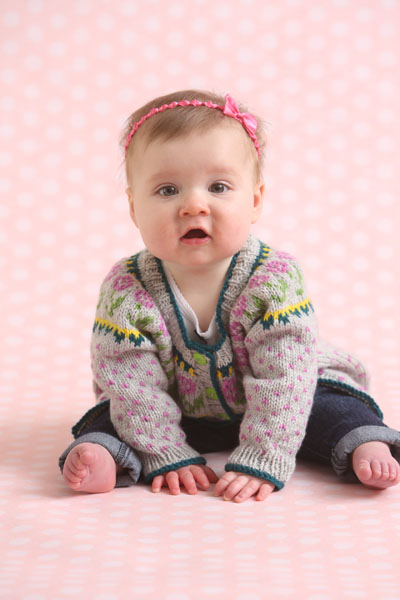 Baby Knitting Patterns | Fair Isle Dimples Cardigans & Hat, Jody Long