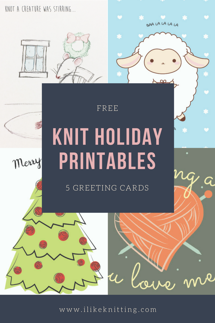 Christmas Free Printable Knitting Greeting Cards I Like