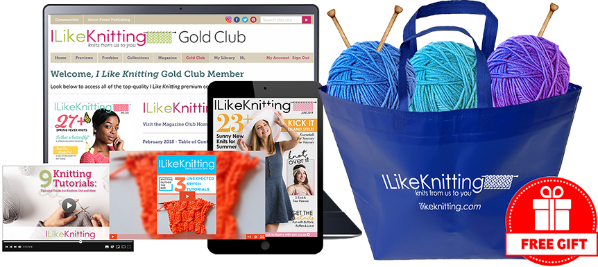 I Like Knitting Gold Club