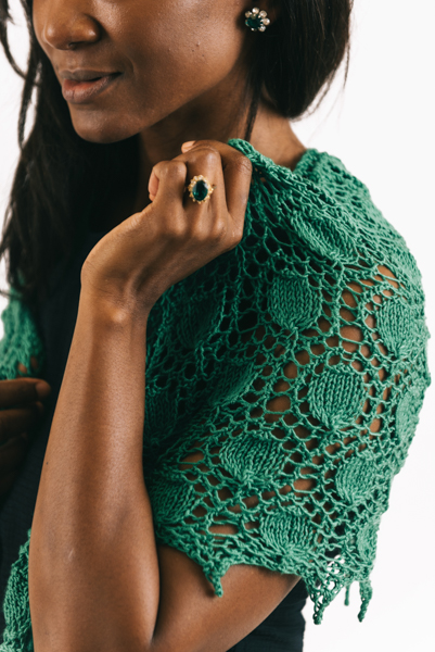 Emerald Shawl shoulder