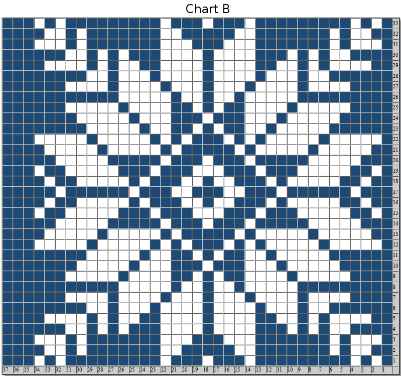 Small Snowflake Knitting Chart