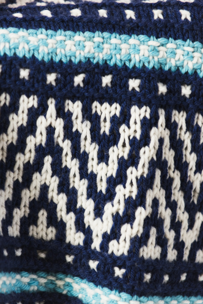 Starry Mountains Afghan Detail