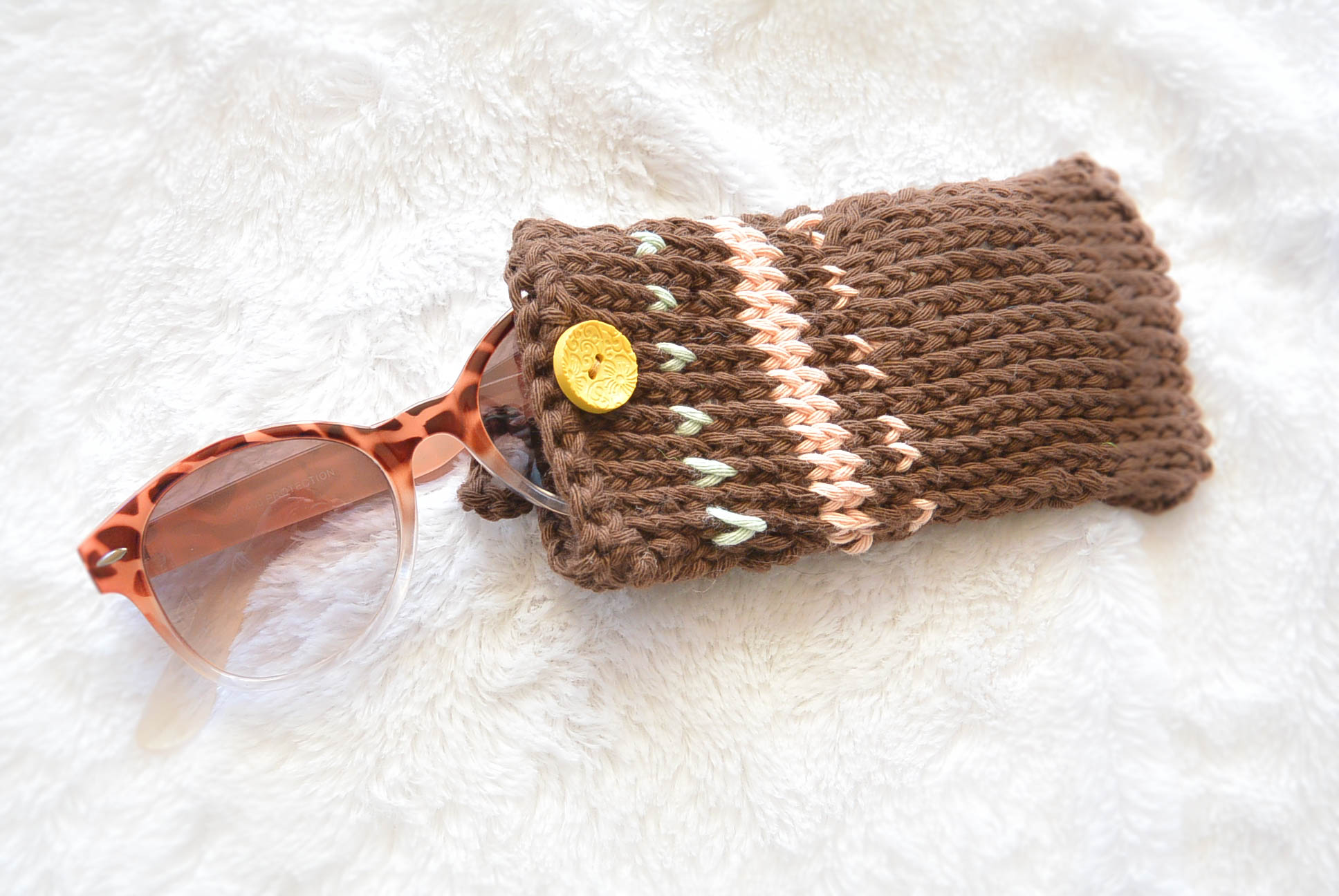 How To Knit a Cute Sunglasses Case I Like Knitting