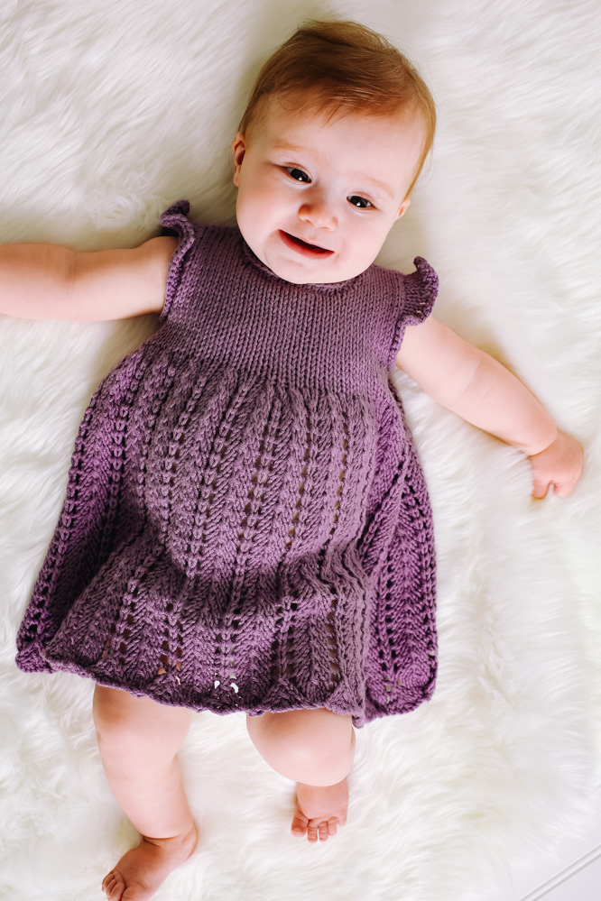 Lavender Feather Dress - I Like Knitting