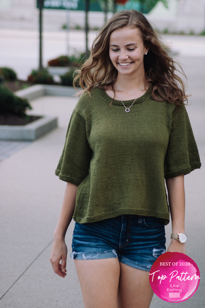 Olive Flare Top - I Like Knitting